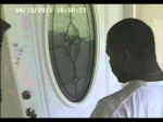 Burglar Caught on Video Kicking Door Open