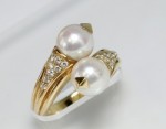 Bulgari Toi Et Moi Ring With Pearls, Diamonds and 18K Gold