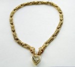 Bold and Beautiful: Vintage Yellow Gold and Diamond Heart Necklace