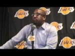 Lakers Coach Mike Brown on Andrew Bynum in win over Houston Rockets