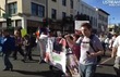 Estimated 5,000 Occupy the Rose Parade Protesters Following Last Float