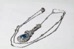 Aquamarine and Diamond Platinum Art Deco Necklace – Hidden Treasures