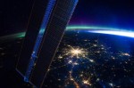 Moscow and Aurora Borealis as seen from Space