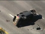 Raw: Car Chase Ends With Rollover Crash