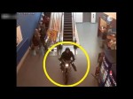 RAW: Police Chasing Motorcycle Through Shopping Mall In Canada | Man Driving Bike Through Mall